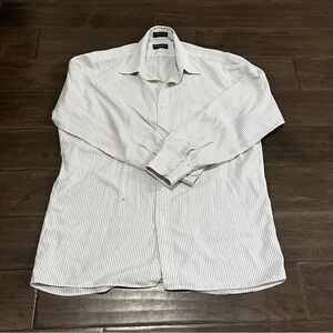 Christian Dior Monsieur Striped Button shirt 16 neck